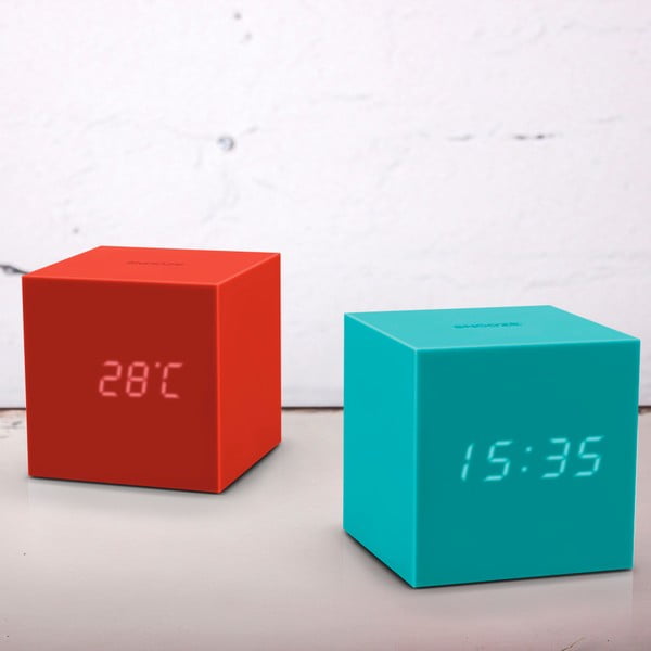 Червен LED будилник Gravity Cube Gravity Cube Click - Gingko-image-1