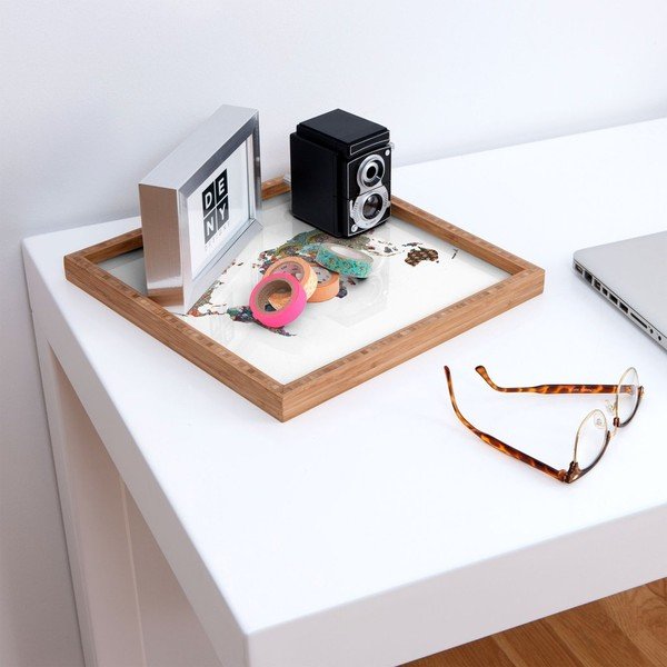 Дървен декоративен поднос за сервиране Карта, 40 x 40 cm - Unknown-image-1