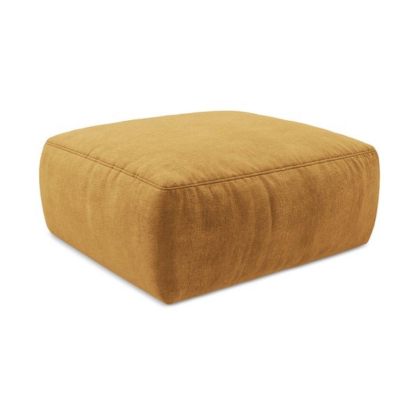 Шенилова табуретка  в цвят горчица Kuki – Makamii-image-3