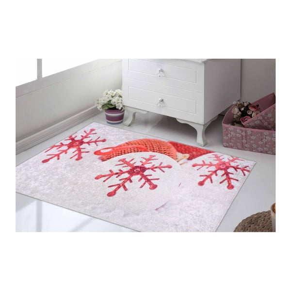 Червено-бял килим Зимно настроение, 80 x 150 cm - Vitaus