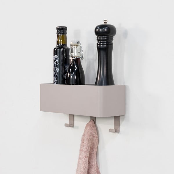 Кафяво-сив стенен стоманен рафт за баня Multi – Spinder Design-image-3