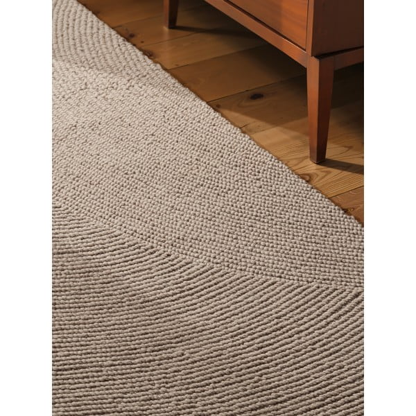 Бежова ръчно изработена вълнена пътека 80x200 cm Eleni Light Beige – Hanse Home-image-3