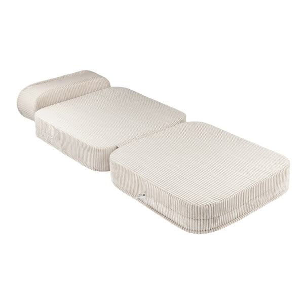 Кремав детски стол от рипсено кадифе Flip – Wigiwama-image-2