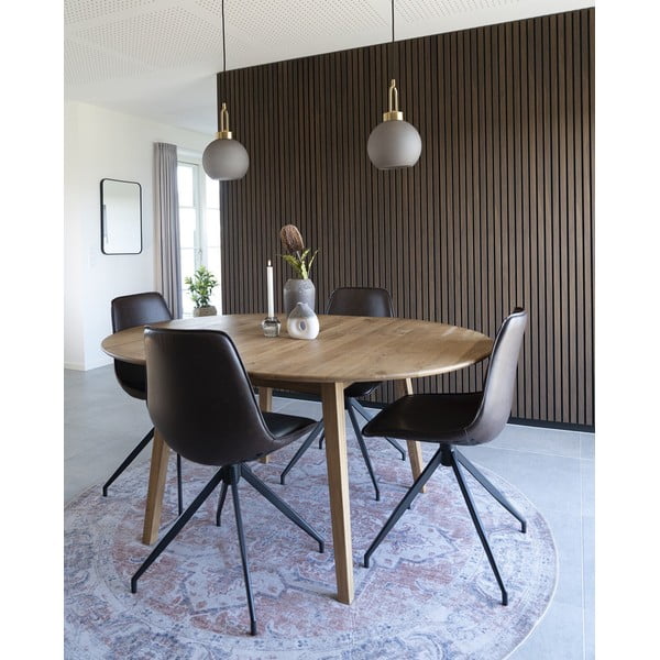 Кръгла сгъваема маса за хранене от дъбова дървесина ø 118 cm Metz - House Nordic-image-1