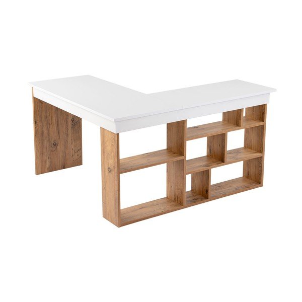 Работна маса с боров декор 120x130 cm Vesper – Kalune Design