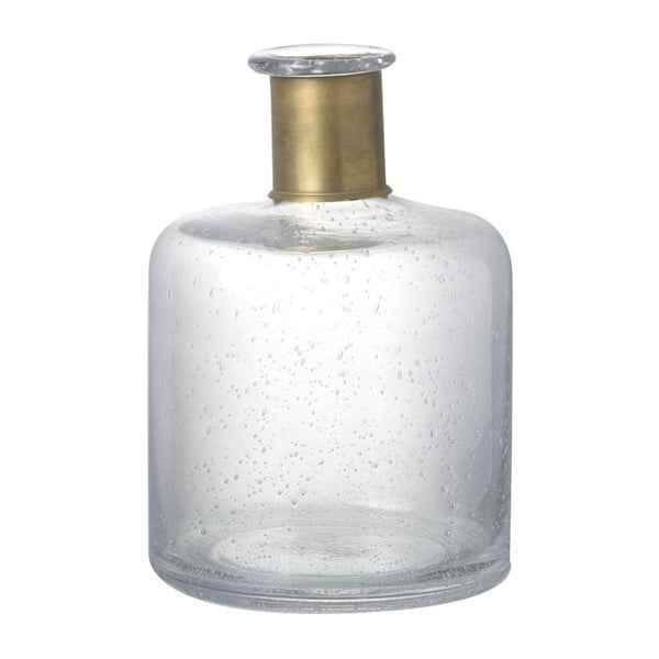 Стъклена ваза със златисто гърло , 17 cm - Parlane