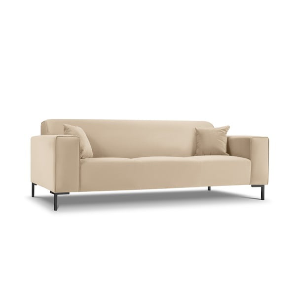 Бежов кадифен диван Siena - Cosmopolitan Design-image-3