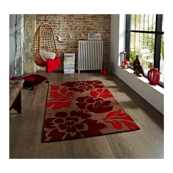 Hnědo-červený koberec Think Rugs Hong Kong, 150 x 230 cm
