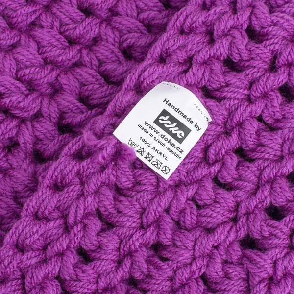 Лилав ръчно плетен кръгъл нагревател за врата Lilo - DOKE-image-2