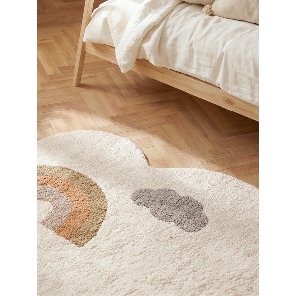 Кремав памучен детски килим подходящ за пране/ръчно изработен 140x200 cm Snuggle Willy – Hanse Home-image-3