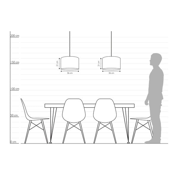 Черна висяща лампа с две рамена и златист интериор , ⌀ 36 cm Mika - Sotto Luce-image-4