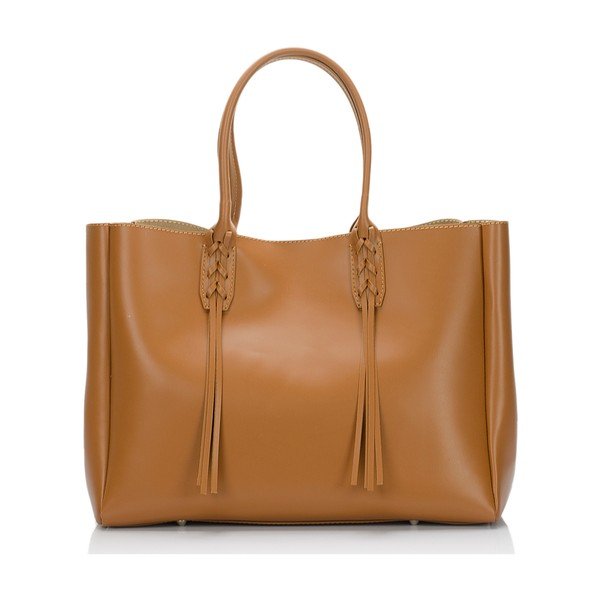 Kožená kabelka Lisa Minardi 2508 Cognac