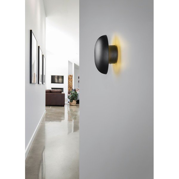 Матово черно LED стенна лампа с USB Davey – Trio-image-1