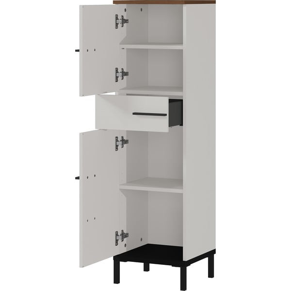 Сив и бежов шкаф за баня от орех 34x123 cm Yonkers - Germania-image-2