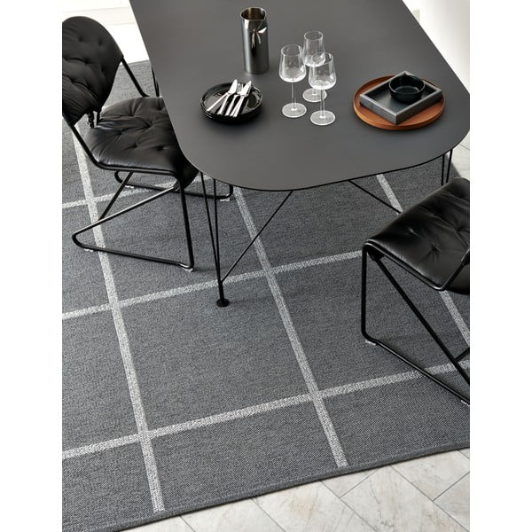 Антрацитен килим за открито и закрито 180x260 cm Ada Granit – Pappelina-image-1