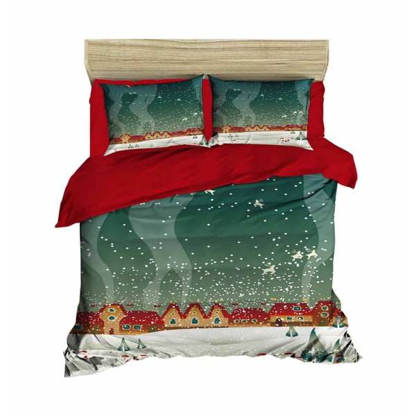 Коледно спално бельо за двойно легло с чаршаф Patric, 200 x 220 cm - Mijolnir