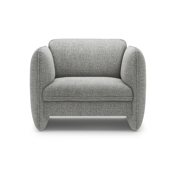 Светлосиво шенилово кресло Georgia – Micadoni -image-2