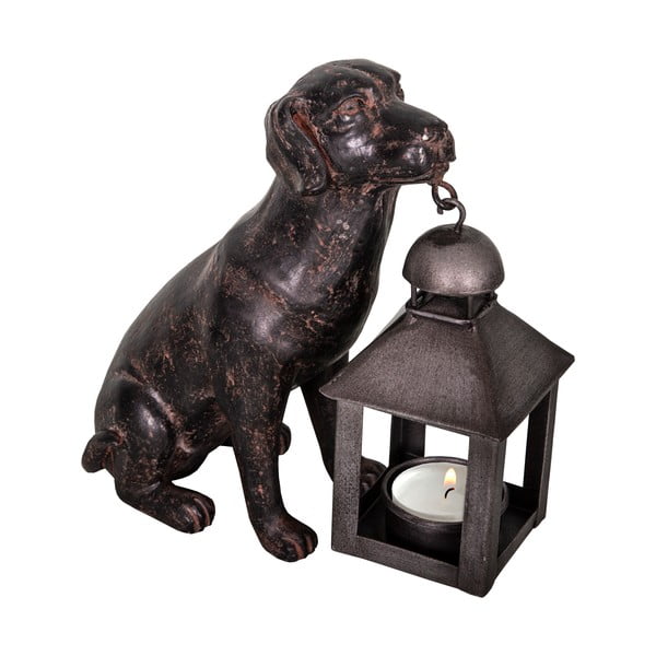Фенер от полирезин (височина 19 cm) Dog – Antic Line