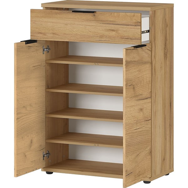 Шкаф за обувки в дъбов декор с чекмеджета Fremont - Germania-image-3