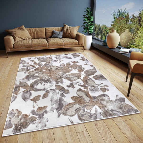 Сиво-кафяв килим 57x90 cm Shine Floral - Hanse Home-image-1