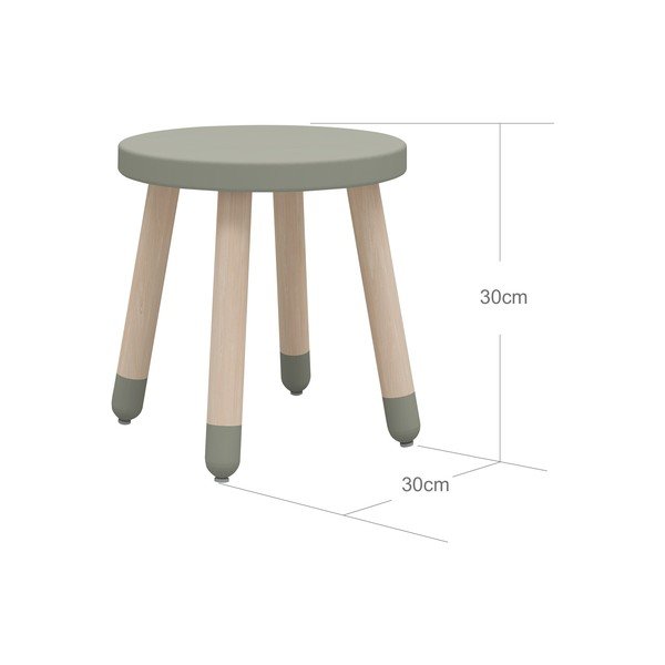 Светлозелено детско столче , ø 30 cm Dots - Flexa-image-2