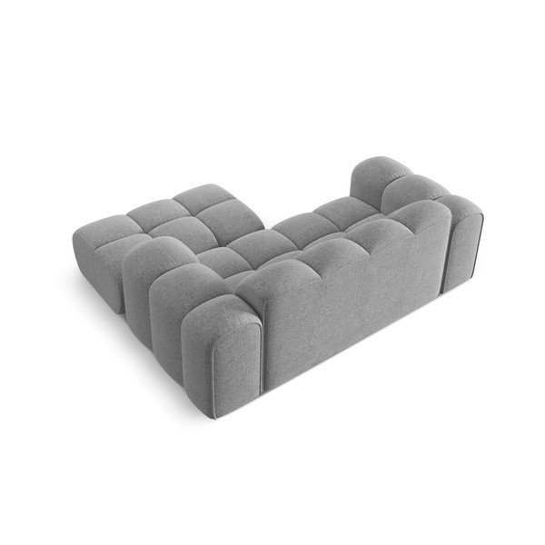 Светлосив шенилов ъглов диван (десен ъгъл) Treno – Cosmopolitan Design-image-3