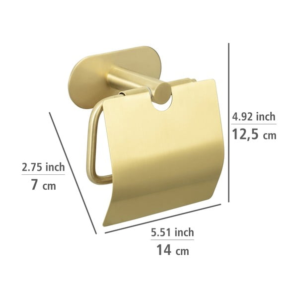 Самостоятелна поставка за тоалетна хартия от неръждаема стомана Orea Gold - Wenko-image-4