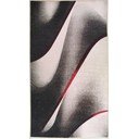Бял и черен килим, който може да се мие, 180x120 cm - Vitaus