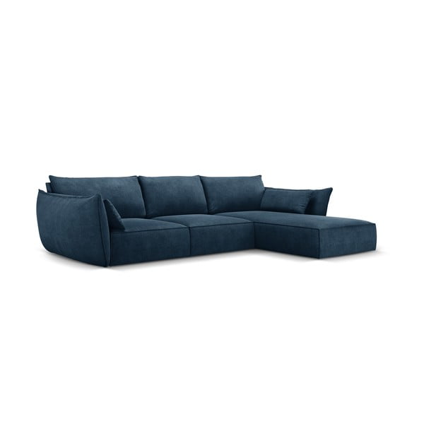 Тъмносин ъглов диван (десен ъгъл) Vanda - Mazzini Sofas-image-2