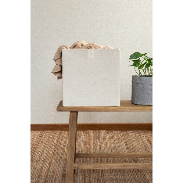 Бежова текстилна кутия за съхранение 32x31,5x31,5 cm Soft Storage Cube – Bigso-image-3