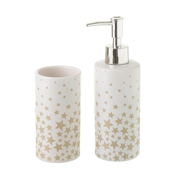 Комплект от керамична чаша и дозатор за сапун Unimasa Star - Casa Selección