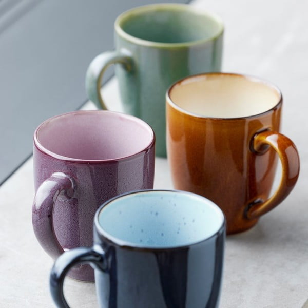 Черна/лилава керамична чаша 300 ml Black/Purple – Bitz-image-1