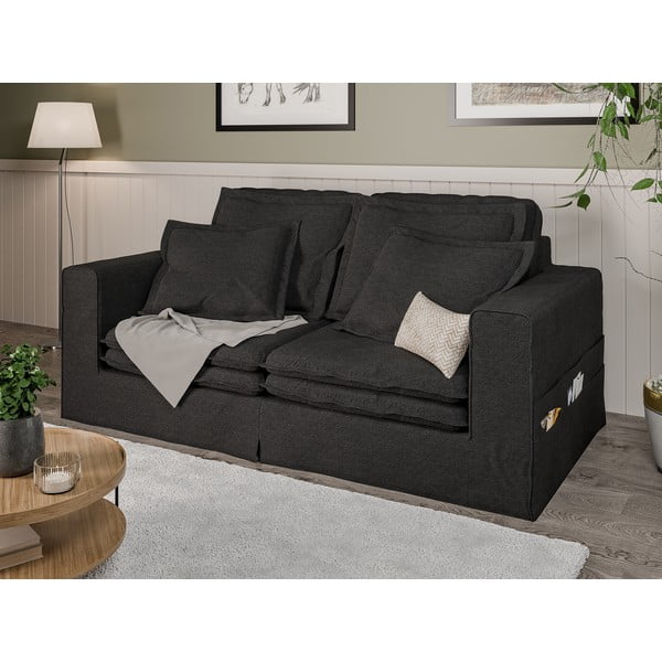 Черен диван 196 cm Nora – Ropez-image-3