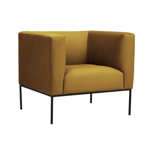 Кресло от жълто кадифе Neptune - Windsor & Co Sofas-image-2