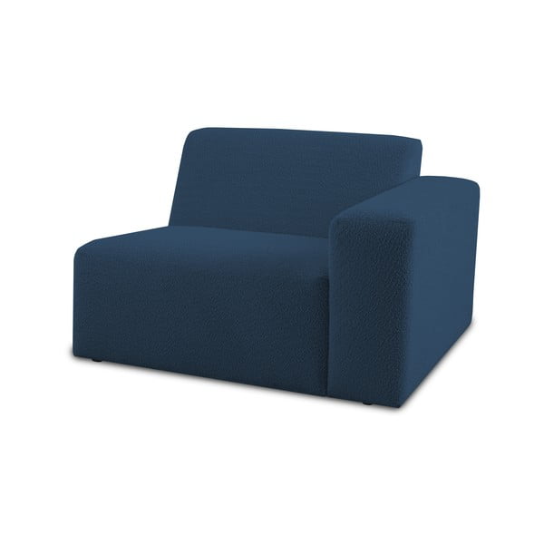 Тъмносин модулен диван от букле (десен ъгъл) Roxy – Scandic-image-1