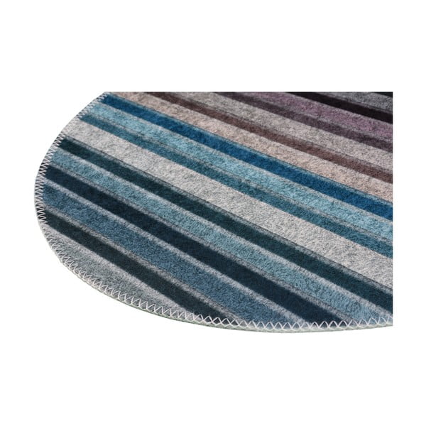 Синьо-сив миещ се кръгъл килим ø 80 cm - Vitaus-image-2