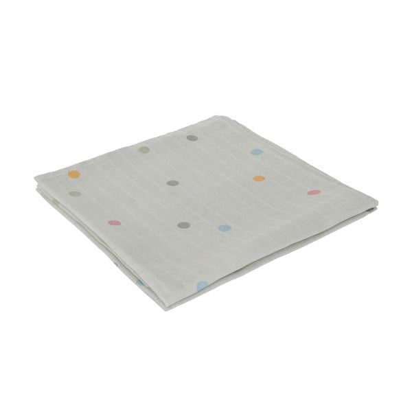 Комплект от 2 сиви муселинови пелени Dots, 70 x 70 cm - Kindsgut