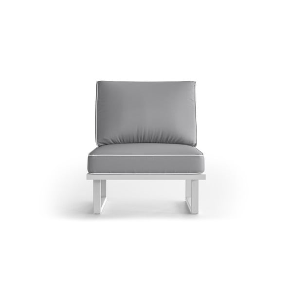 Светлосиво градинско кресло с бяла тапицерия Angie - Marie Claire Home