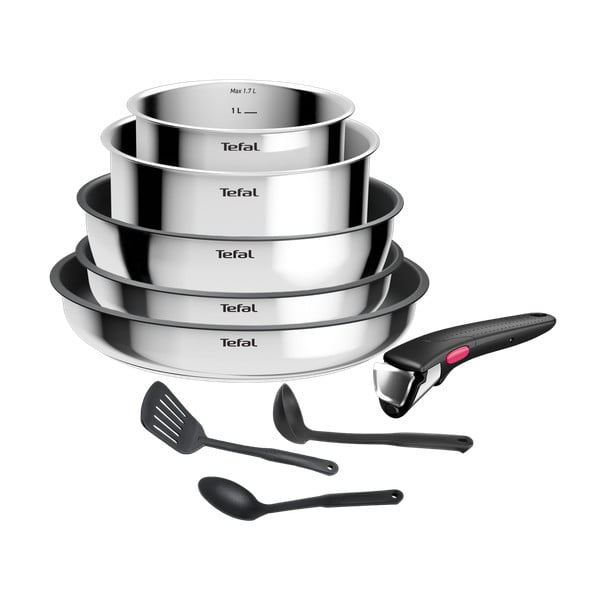 Алуминиев комплект съдове 9 бр. INGENIO Cook Eat L881S904 – Tefal