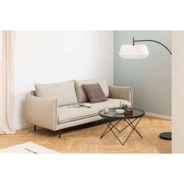 Черна масичка за кафе със стъклен плот ø 80 cm Cuxton - Actona-image-3