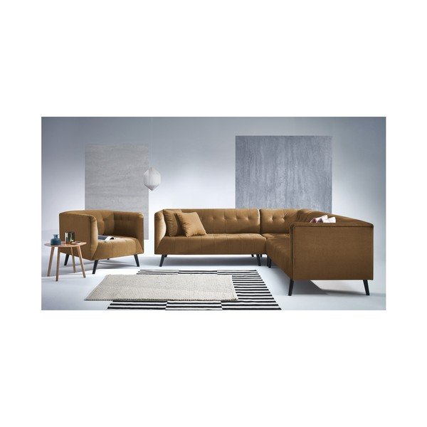 Кафяв ъглов диван Париж - Bobochic Paris-image-1