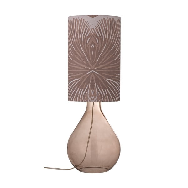 Кафява настолна лампа с текстилен абажур (височина 65 cm) Leni – Bloomingville
