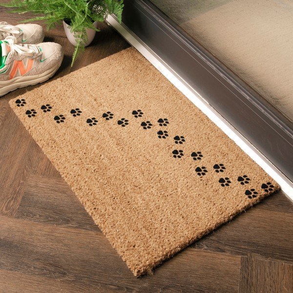 Изтривалка от кокосови влакна 40x60 cm Paw Prints – Artsy Doormats-image-1
