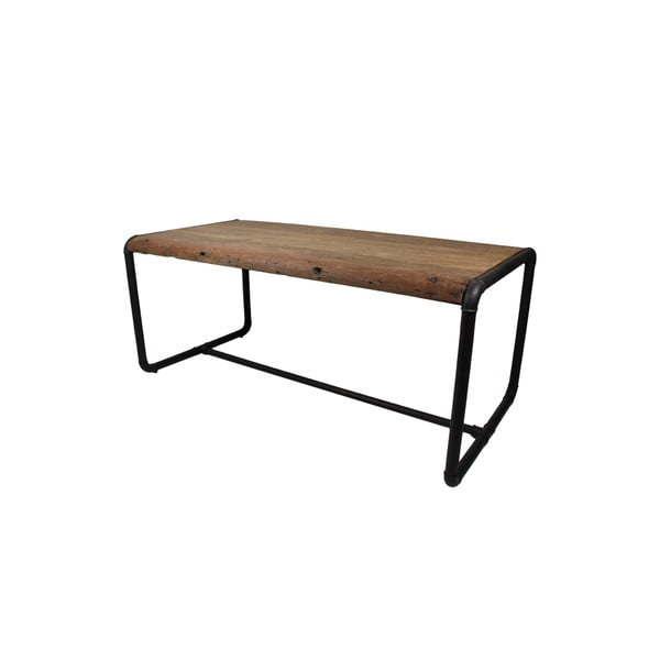 Jídelní stůl s deskou z neopracovaného akáciového dřeva HSM collection SoHo, 100 x 220 cm