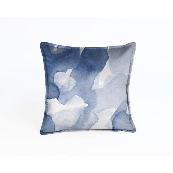 Възглавница от синьо кадифе Абстракт, 45 x 45 cm - Velvet Atelier