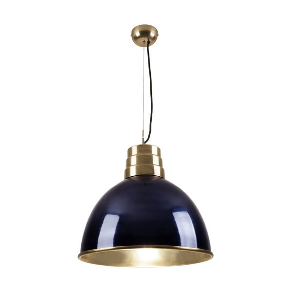 Висяща лампа с метален абажур в тъмносиньо и златисто ø 40 cm Sublime - HF Living