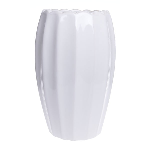 Bílá keramická váza Ewax Monana, výška 25 cm