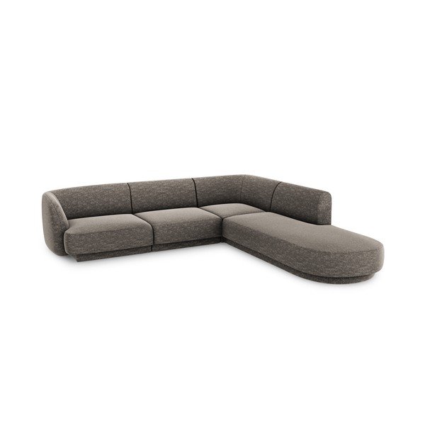 Сив ъглов диван (десен ъгъл) Miley - Micadoni Home-image-3