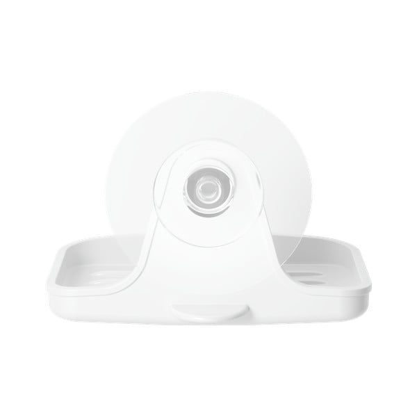 Бяла сапунерка без пробиване от рециклирана пластмаса Flex – Umbra-image-4