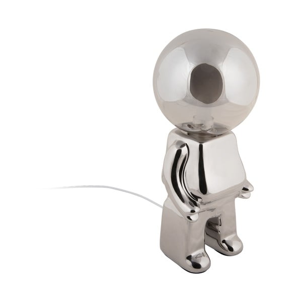 LED затъмняваща се настолна лампа в сребристо със стъклен абажур (височина 27 cm) Ross – Leitmotiv-image-3